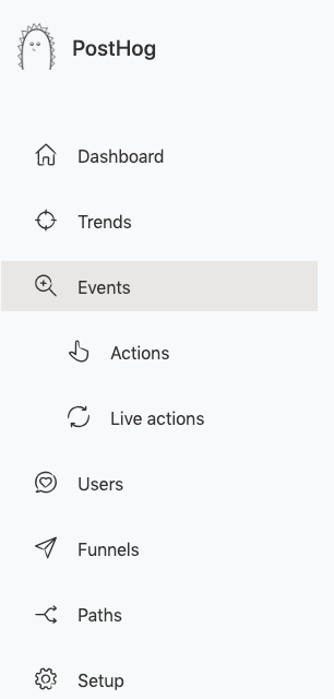 nested actions within events